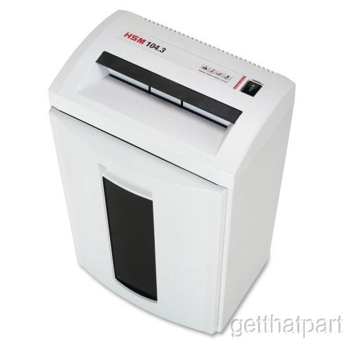 HSM 104.3 Level 4 MicroCut Shredder New Free Shipping Free Oil