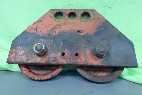 Columbus McKinnon/CM Beam Trolley Parts, Mounting Plate 7&#034; x 13&#034;, 2) 4.5&#034; Wheels