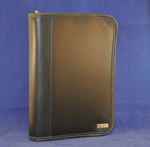 1.1&#034; rings classic leather dayone by franklin covey planner / binder - black for sale