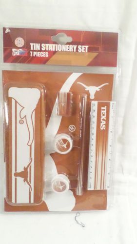 NIP Forever Licensed Texas Longhorns 7 pc Tin Stationary Set