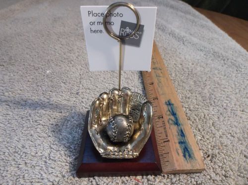 PEWTER BASEBALL MITT MEMO OR PHOTO CLIP EXECUTIVE CLASSICS BY RUSS NIB