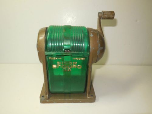 pencil sharpener, cast iron, plastic in middle, dixon enduro #20