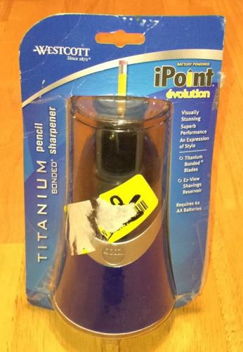 Westcott iPoint Evolution BATTERY Powered Titanium Pencil Sharpener 4177 LB