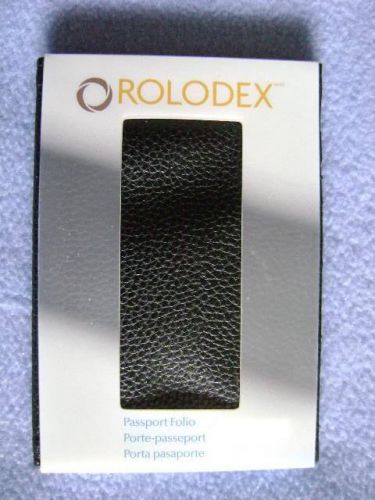 BLACK ROLODEX PASSPORT FOLIO HOLDER  CARRIER NEW!!