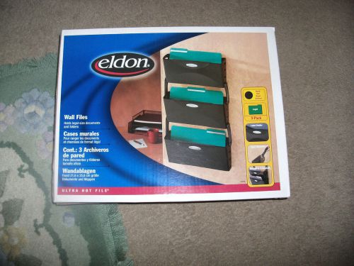 Eldon Hot Files Wall Files Three Pocket Set Black NEW