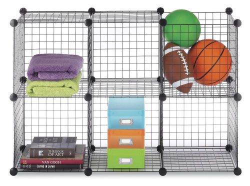 Wire Storage Cubes Steel Office Home Sport Kids Room Organizer Box Holder 6 Set