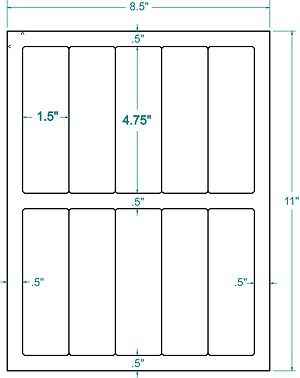 INKJET-LASER LABELS LandscapeAddressLabel 10x100 sheets