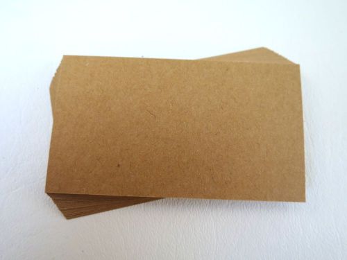 100 kraft Blank Business Cards 90 lb. Index 89mm x 52mm- 3.5 x 2- DEEP KRAFT