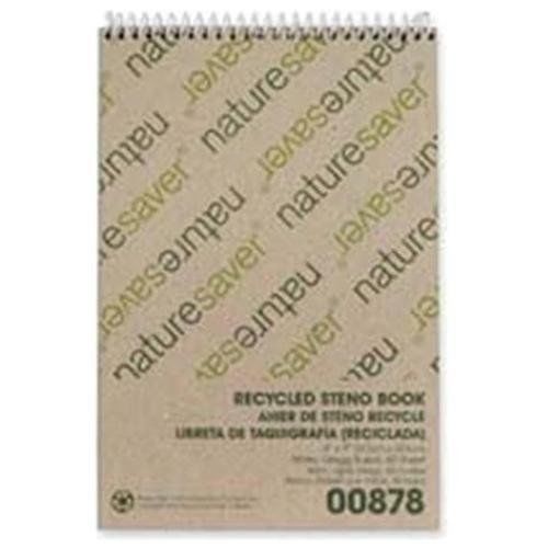 Nature saver recycled steno book - 60 sheet - gregg ruled - 6&#034; x 9&#034; - (nat00878) for sale