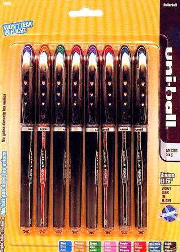 16 UNI-BALL VISION ELITE XFINE ASSORTED COLORS GEL PENS