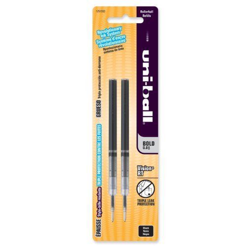 Uni-ball Vision Rt Pen Refill - 0.80 Mm - Bold Point - Black - 2 / (san1751593)