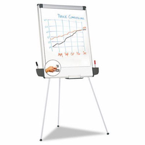 Universal tripod style dry erase easel, 29 x 41, white/gray (unv43031) for sale