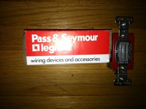 PASS &amp; SEYMOUR 20AC1-L SINGLE POLE SWITCH, 20A 120/277VAC, LOCKING GREY