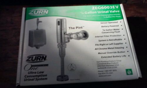 Zurn (the pint) 1/8 gallon urinal valve brand new ZEG6003EV low consumption