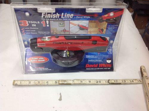 David White Finish Line Torpedo Laser Chalkline, Level, Square w/Plumbline Tool