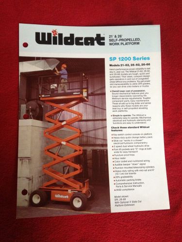 WILDCAT WORK PLATFORM  SCISSOR LIFT VINTAGE CONSTRUCTION EQUIPMENT BROCHURE