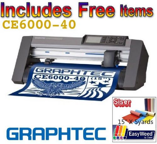 GRAPHTEC CE6000-40 15&#034; VINYL CUTTER + FREE HEAT TRANSFER VINYL + FREE SHIPPING!!