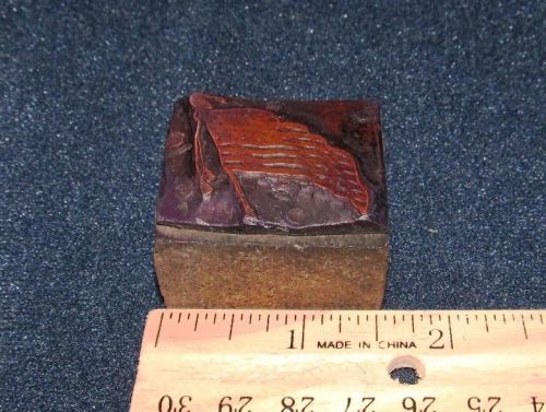 Vintage printing press block, u.s. flag waving, united states of american 1930&#039;s for sale