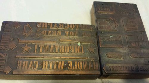 Vintage Printing Blocks for U.S. Mail