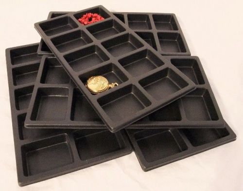 Lot Of 5 10 Slot Multipurpose Jewlery Sorting Trays 1&#034; Deep