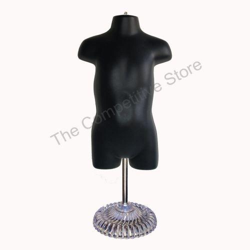 Toddler mannequin form w/ economic plastic base boys or girls 18 mo - 4t - black for sale