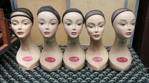 Lot of 5 Lord &amp; Cliff Mannequin Heads for displaying hats, scarves, wigs, etc
