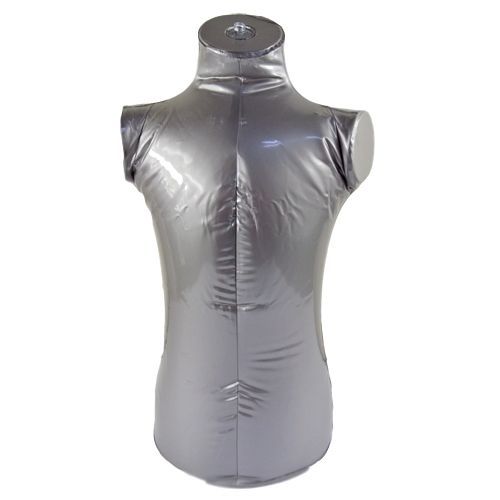 1PCS 16&#034; Silver PVC Kid Child Half Body Inflatable Mannequin Dummy Torso Model