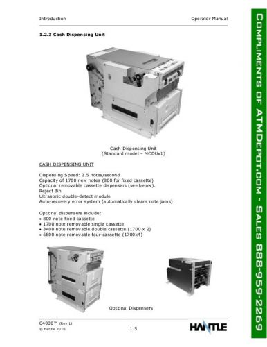 Atm cash dispensing unit for sale