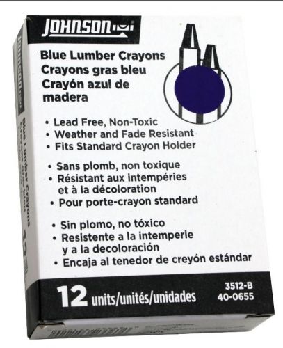 Johnson lumber crayons pack of 12 - blue model 3512 for sale