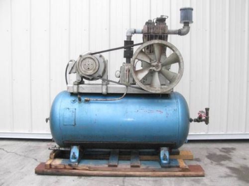 Good used quincy 320 60 gallon air compressor 3ph century 3hp electric motor for sale