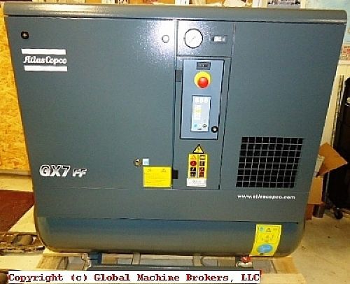 10hp atlas copco gx 7elff rotary screw compressor new for sale