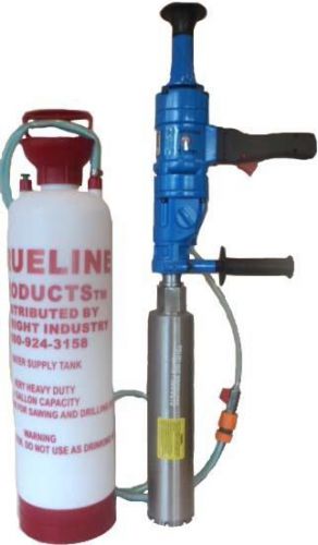 2 speed core drill with 2 1/2&#034; diamond core bit and 4 gallon pressure tank for sale