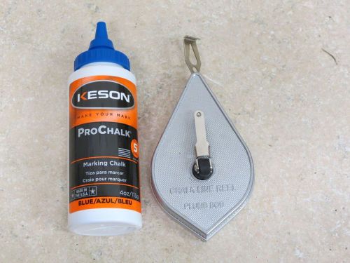 Keson blue prochalk &amp; chalk line reel set new &amp; nice! for sale