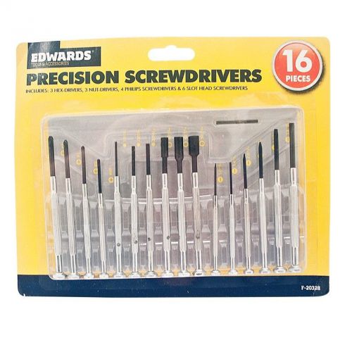 16 PRECISION SCREWDRIVERS Mixed Set Philips/Flat/Slot/Nut/Hex/Small/Tiny/Head