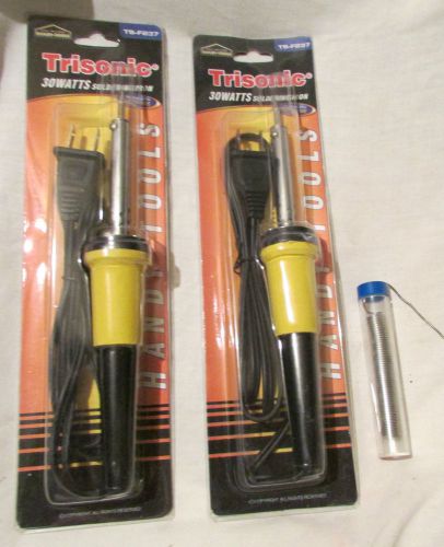 SOLDERING KIT 2 SOLDER PENCILS  / IRONS 30 WATT &amp; ONCE THIN SOLDER IN DISPENSER