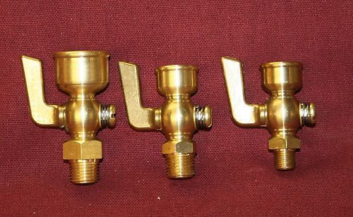 Hit &amp; Miss Gas Engine Motor Brass Primer Cup 1/8 1/4 NPT Fuel Steam Drain Cock