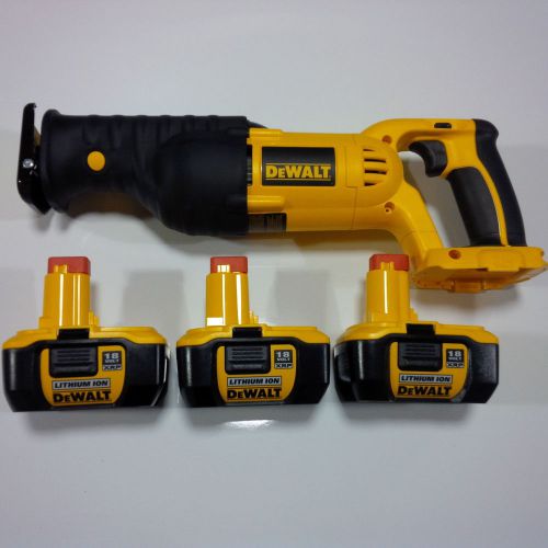 New dewalt dc385 18v cordless reciprocating saw,3 dc9180 batteries 18 volt xrp for sale