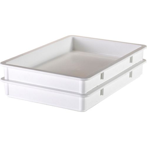 CAMBRO POLYPROPYLENE PIZZA DOUGH BOXES, 3&#034; DEEP, 6PK WHITE DB18263P-148