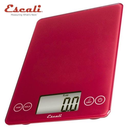 Escali Arti 15lbs. Glass Digital Scale - Retro Red - 157RR