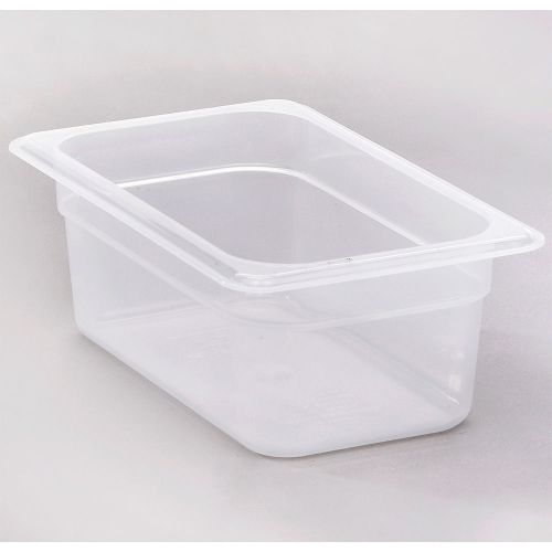 CAMBRO 1/4 GN FOOD PAN, 4&#034; DEEP, 6PK TRANSLUCENT 44PP-190