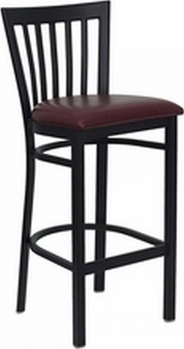 New metal designer restaurant barstools burgundy  vinyl seat*lot of 10 barstools for sale