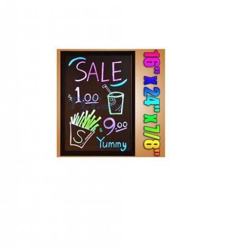 16&#034;x24&#034; Flashing Illuminated Erasable Msg Restaurant LED Writing Board P LED03