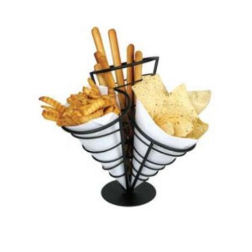 NEW Winco WBKH-10 3-Cone Black Wire French Fryer Holder