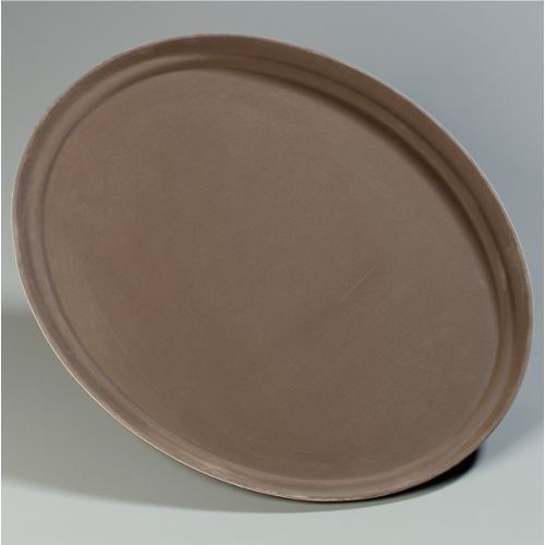 BOX of 6 Trays Carlisle 2700GR076 Toffee Tan Griptite Oval Fiberglass Tray