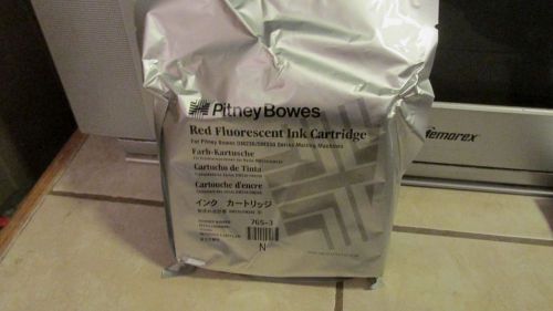 Pitney Bowes GENUINE 765-3 Red Ink Cartridge = DM200 DM300 DM400 - NEW &amp; Sealed