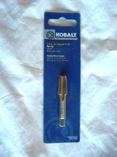 NEW IN PKG Kobalt 1/8&#034; - 27 NPT Titanium Coated Pipe Tap