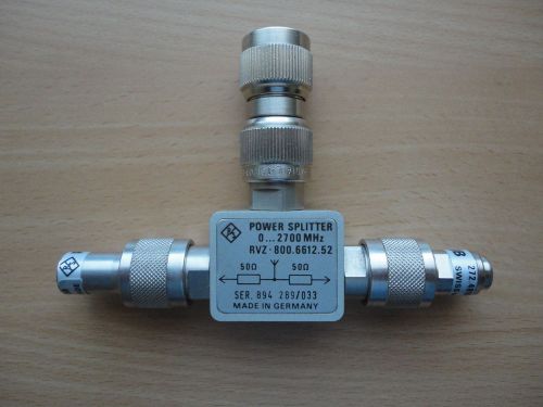 R&amp;S RS Rohde &amp; Schwarz RVZ 800.6612.52 Power Splitter 0-2700 MHz 50 Ohms 1 Watt