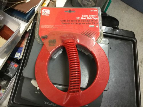 GARDNER BENDER 25 FOOT CABLE SNAKE STEEL FISH TAPE EFT-21P NEW IN PACKAGE