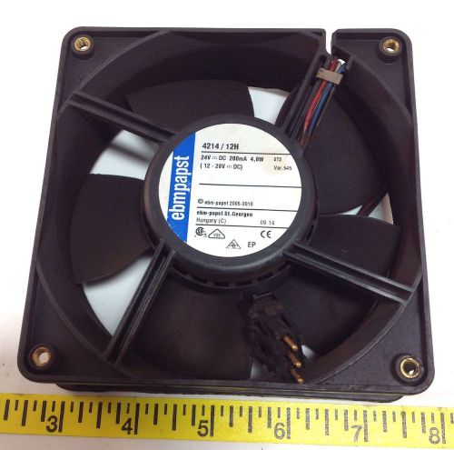 Ebm papst 24vdc 5.3w cooling fan, no guard 4214/12h 100292 for sale