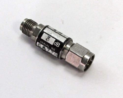 Weinschel / Aeroflex 4M-3 Fixed Attenuator - 3dB, DC-18 GHz, 2W, SMA Male-Female